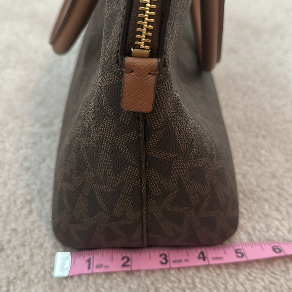 Michael KORS Signature Logo Brown Handbag Tote - Picture 3 of 9